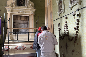 Renowacja ołtarza bocznego św. Stanisława Bpa etap 2